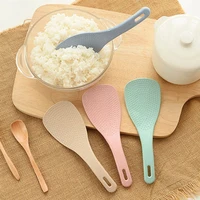wheat straw large spoon rice paddle scoop non stick ladle kitchen table serving accessories pp household no scratch rice spoon