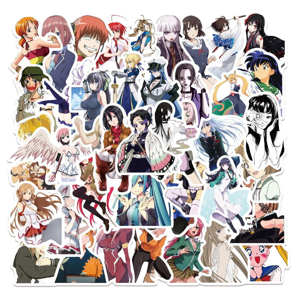 

10/30/50PCS Sexy Anime Female Characters Stickers Kawaii Car Guitar Luggage Suitcase DIY Classic Toy Decal Graffiti Sticker