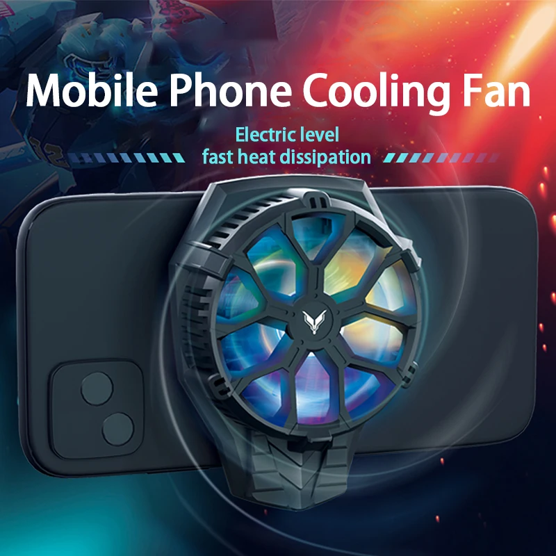 

Semiconductor Refrigeration Cell Phone Cool Heat Sink Colorful Slow Flash Portable Mobile Phone Radiator Smart Phone Cooling Fan