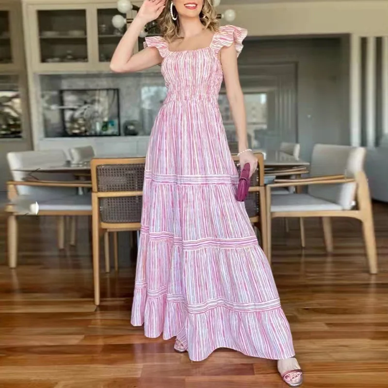 

Elegant Dresses For Women 2022 Summer Female Luxury Designer Festival Clothing High Quality Fashion Brand Birthday Party Outfits