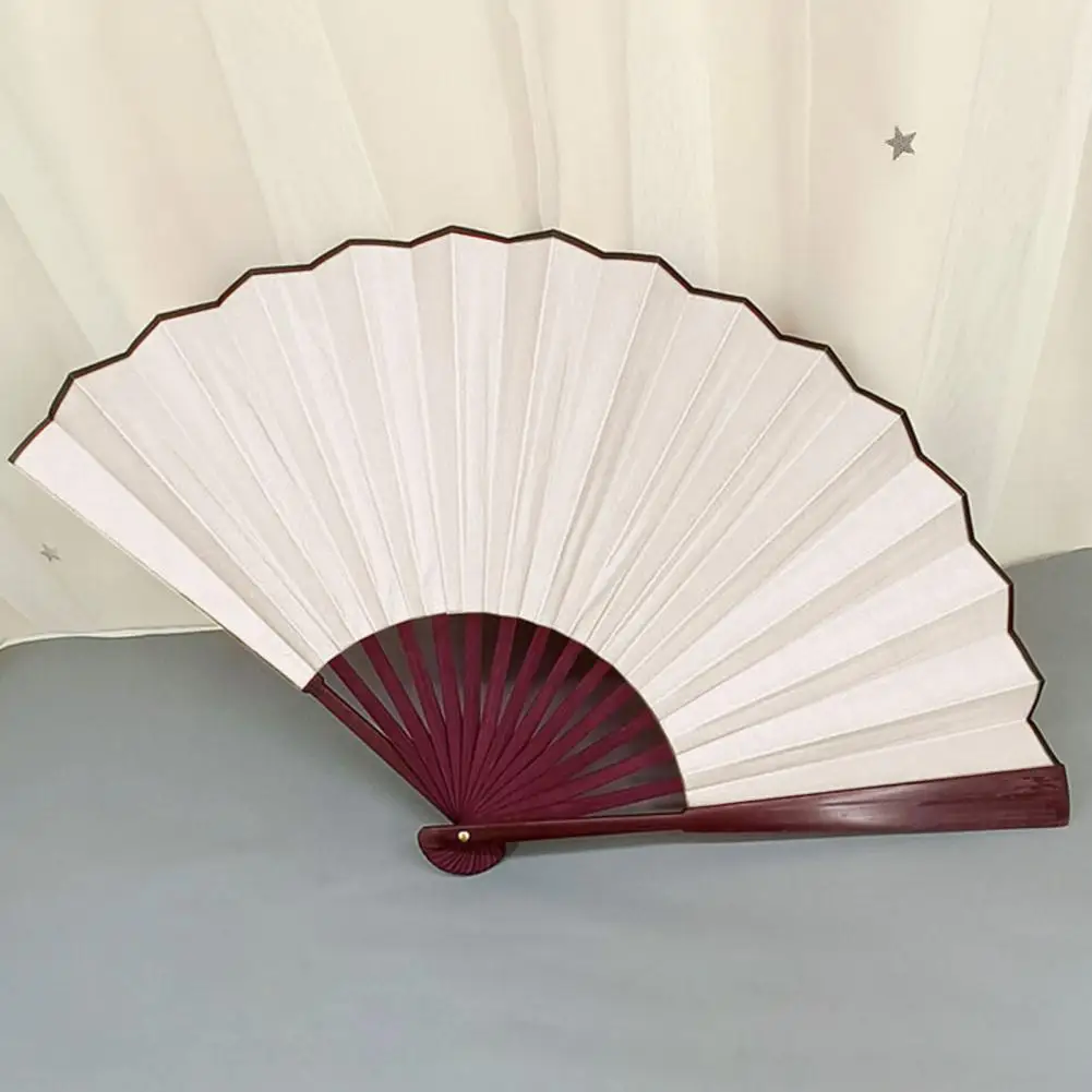 

Cute Wear Resistant Bamboo Frame 10 Inches Calligraphy Painting Blank Folding Fan Burr Free Folding Fan for Party
