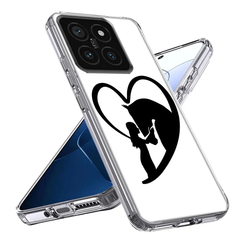 Прозрачный чехол для телефона Black Shadow Horse Xiaom Mi 12 12T 11T 10T 9T 13 11 10 9 8 Lite CC9 CC9E Pro 6X 5X A1 A2 A3