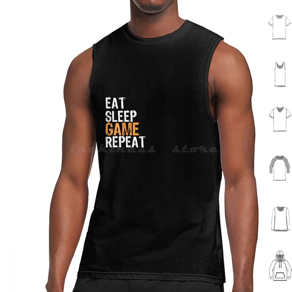 

Майка с принтом «Eat Sleep», «Eat Sleep», «Eat Sleep»
