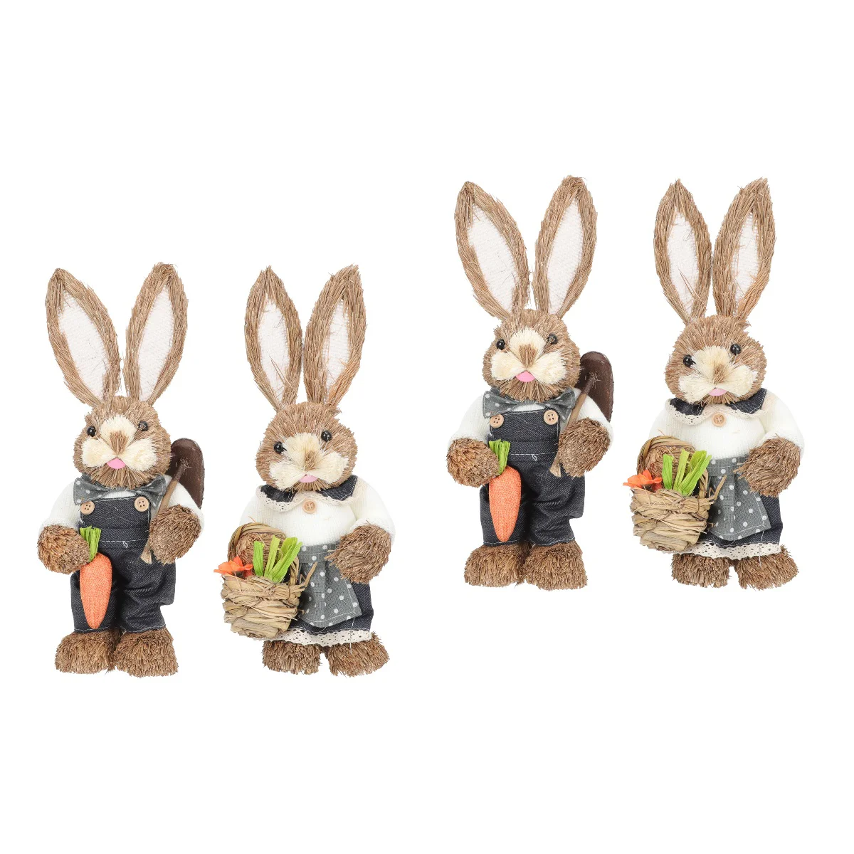

4 pcs Rabbit Decor Bunny Ornament Easter Decor Woven Bunny Decorations Bunny Decorations For Home Home Decor Spring