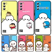 big hero 6 baymax phone case for oppo a5 a9 a12 a1k ax7 a72 a52 a31 a53 a53s a73 a93 a94 a74 a16 2018 2020 black luxury back
