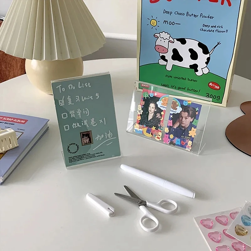 Акриловый держатель для фотокарты прозрачный пластиковый Настольный знак рамка