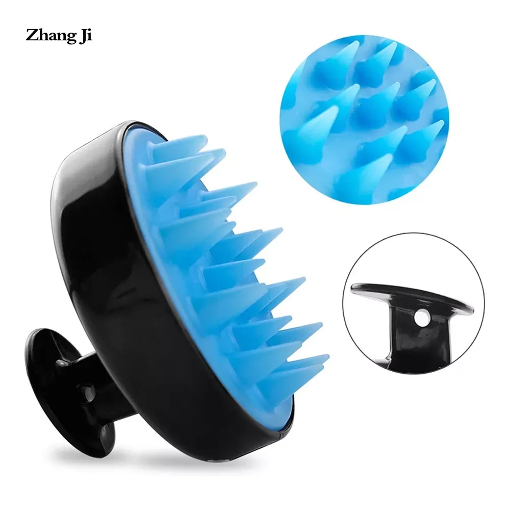 

Zhangji Flexible Silicone Hair Shampoo Brush Scalp Care Massage Hair Comb Remove Dandruff and Exfoliate Stimulate Hair Growth