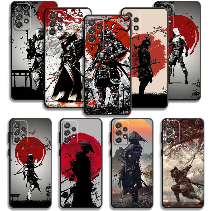 

Japan Samurai Red Sun Tree Art Case For Samsung Galaxy A73 A53 A71 A51 A41 A31 A33 A22 A12 A21s A13 A32 A52s A72 A52 A23 Shell