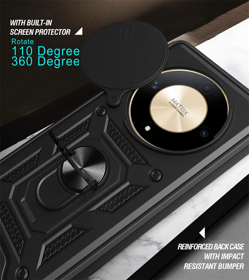 Для Honor X9b X9 B 5G чехол противоударный броня магнитный автомобиль кольцо держатель