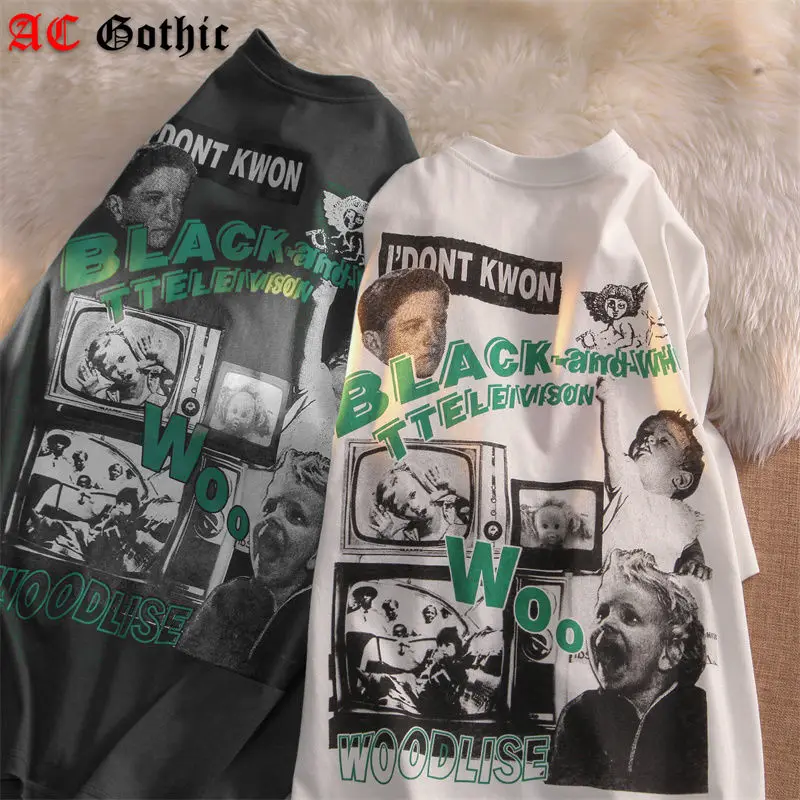 

Oversized T-Shirt Hip Hop Streetwear Tops Unisex Short Sleeve Tee Shirts Women T Shirts Summer Women's Clothes Woman Tshirts
