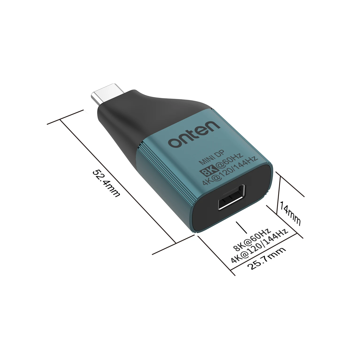 Фото Встроенный видеоконвертер USB 3.1 Type C в Mini Displayport 8K при 60 Гц, USB-C Mini DP Display Port, адаптер 4K @ 120/144 Гц для Macbook №3