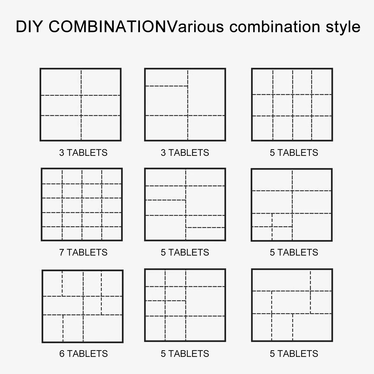 34 шт. пластиковые разделители для ящиков