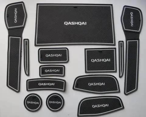 Нескользящий коврик для межкомнатных дверей и ворот, коврик для чашки для nissan qashqai j11 2014 -2019,13 шт./партия, автомобильные аксессуары
