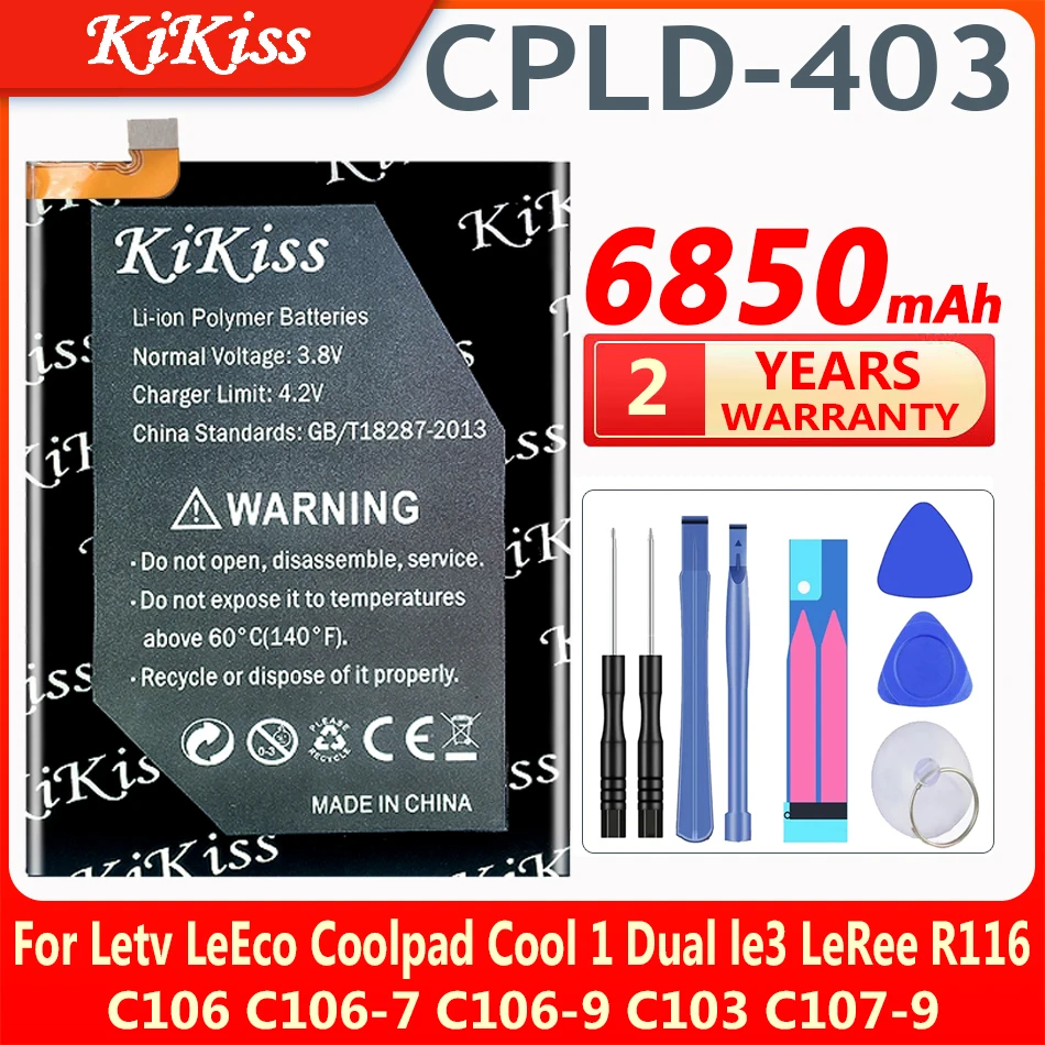 

6850mAh CPLD-403 Battery For Letv LeEco Coolpad Cool1 Cool 1 Dual le3 LeRee R116 C106 C106-7 C106-9 C103 C107-9 Mobile Phone