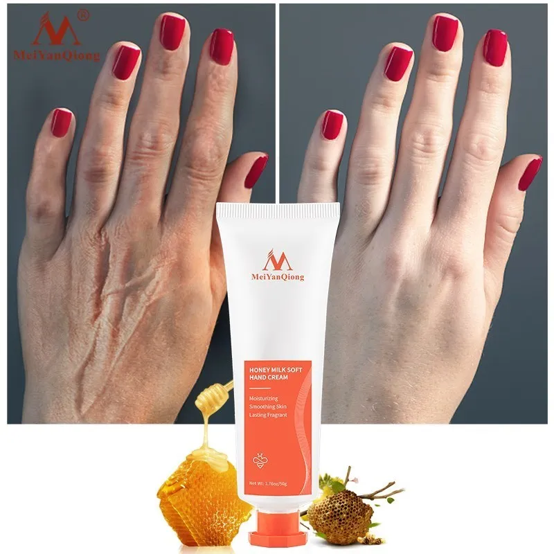 Honey Milk Hand Whitening Cream Repair Nourishing Lotions Hand Dry Skin Care Anti Aging Moisturizing Softness Serum For Women