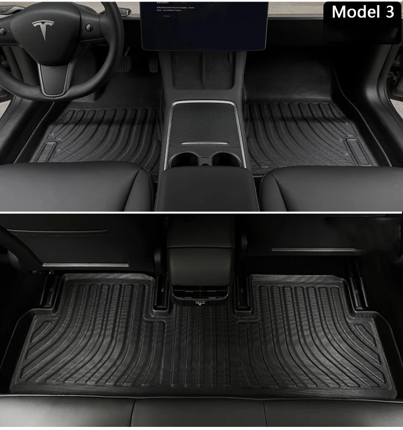 

Всесезонные 1-й и 2-й напольные вкладыши для Tesla Model 3 2021 2022, напольные коврики