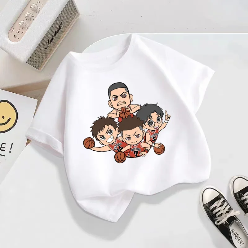 Детская Футболка Slam Dunk Master Унисекс С Мультяшным Принтом И Круглым Вырезом Из