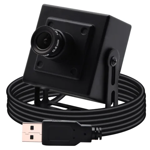 Веб-камера ELP 13 МП, широкоугольный объектив без искажений, IMX214, подключи и играй, мини-USB-камера с выходом MJPEG /YUY2