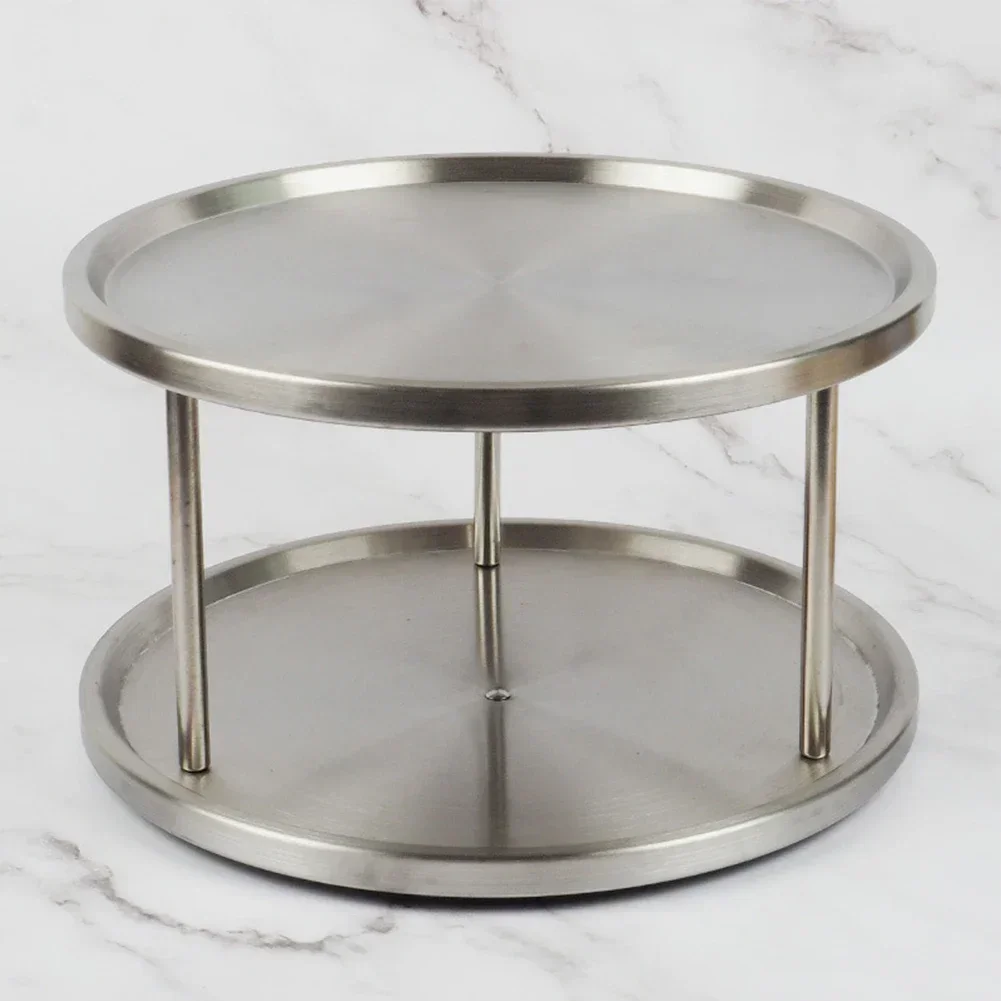 Аккуратный и аккуратный для кухни с двухъярусной полкой специй из нержавеющей