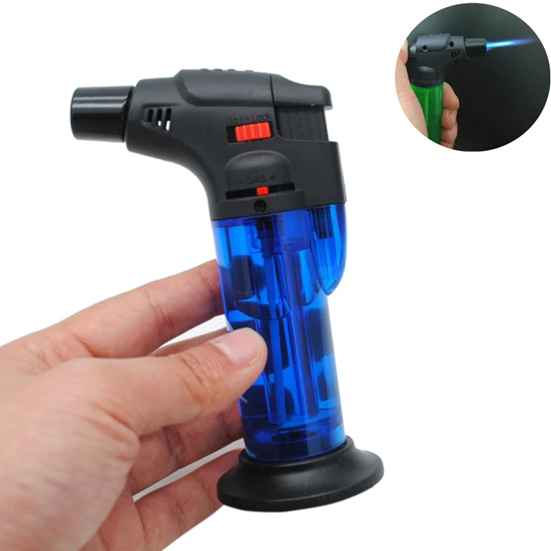 Butane Inflatable Torch Fuel Jet Blue Flame Lighters For Cigar Outdoor Bbq Accessories