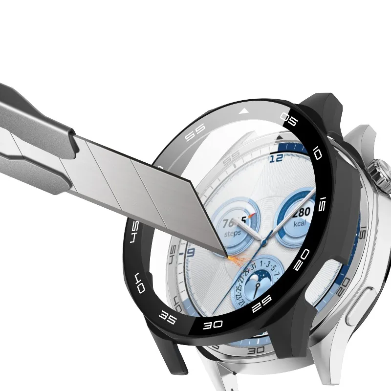 Фото Защитная пленка из закаленного стекла + чехол для Huawei Watch GT6 46 мм, официальный защитный чехол для всего экрана, Huawei Watch GT6 46 мм Correa №4