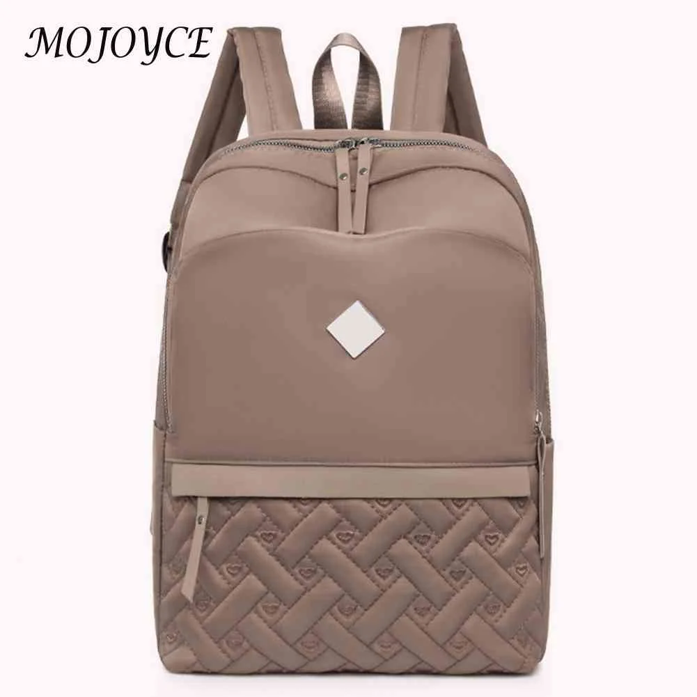 

Simple Oxford College Backpacks Large Capacity Unisex Shoulder Backpack Solid Casual Students Daypack Zipper for Daily Office