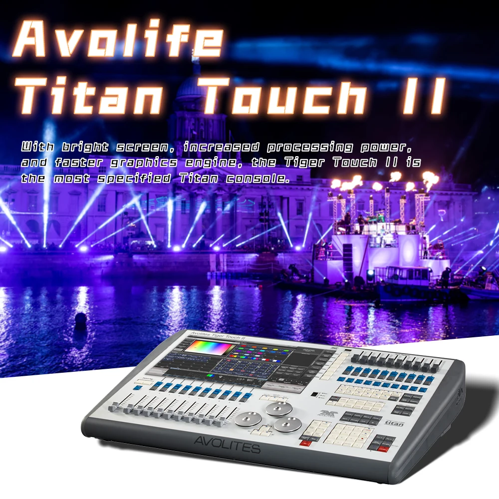 

Avolites The Tiger touch II Console DJ Disco System11.1 Intel i7cpu Stage Light DJ Equipment For DJ Disco Party Moving Head Par
