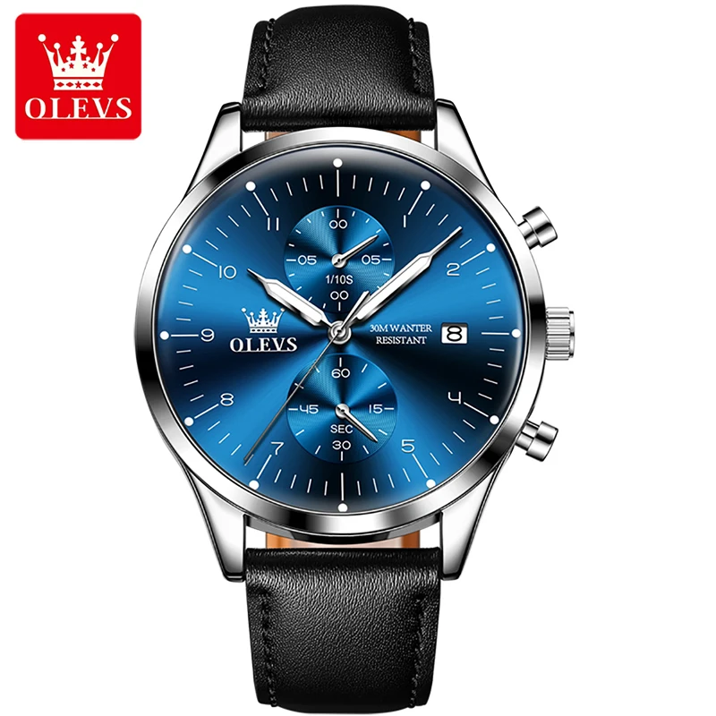 

OLEVS Top Brand Luxury Timer Quartz Men Watch Luminous Hands 30M Waterproof Clock Fashion Business Watches Relogio Masculino