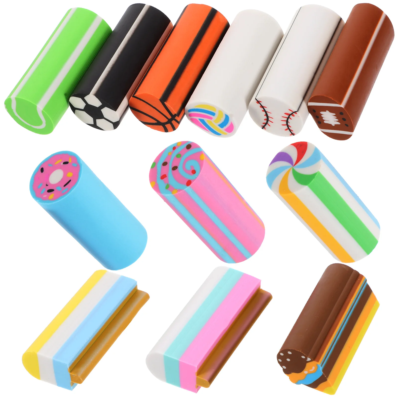 

12Pcs Cuttable Erasers Mini Eraser Classroom Prizes Rewards Eraser Party Favors