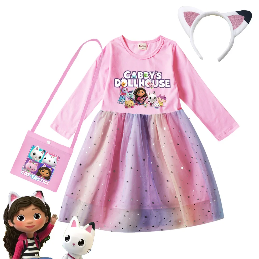 Новый осенний Косплей Костюм Габби для кукольного домика юбка с мультяшным