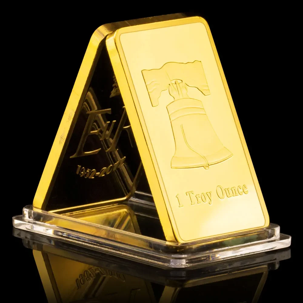 Реплика сувенирной монеты Troy Ounce Basso-relievo американский колокольчик Свободы
