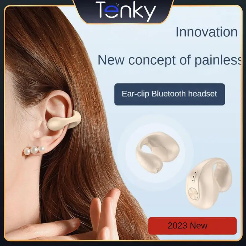 

Headset Clip Ear Type Ear Clip Type Not Into The Ear Earphone Double Transmission Host No Delay Sense Sports Headset