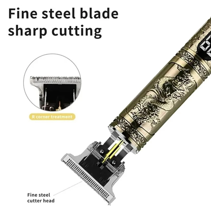 Машинка для стрижки волос в винтажном стиле мужчин беспроводной триммер бороды T9