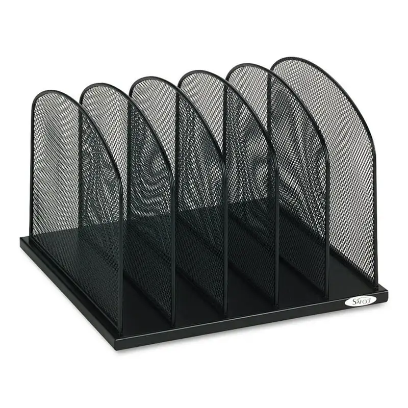 

3256BL Mesh Desk Organizer, Five Sections, Steel, 12 1/2 X 11 1/4 X 8 1/4, Black