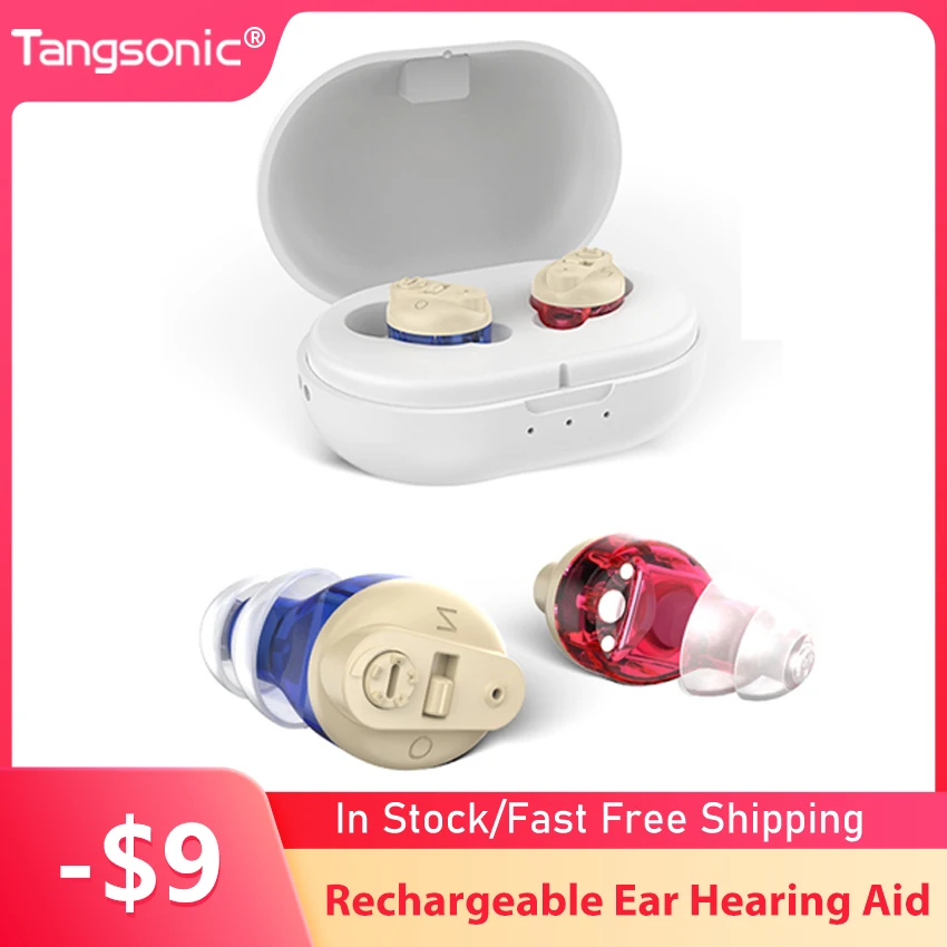 

Tangsonic Rechargeable In Ear Hearing Aid Sound Amplifier For Deafness Adults Seniors Men Women Portable Magnetic Charging Box