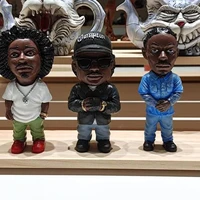 rapper trend hip hop ornaments explosive head fashion fashion doll desktop ornaments resin crafts