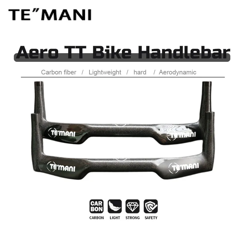 Фото Карбоновый руль Aero TT 31.8мм Bullhorn 400-440мм для шоссейных, горных, гоночных и фикс-байков, запчасть для тюнинга велосипедов №1