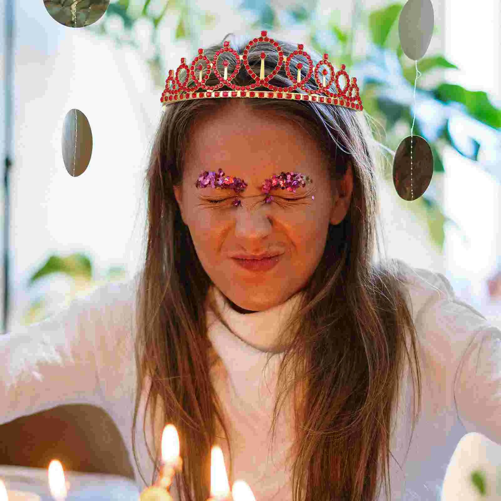 Корона церемониальная повязка на голову красные короны для женщин диадемы