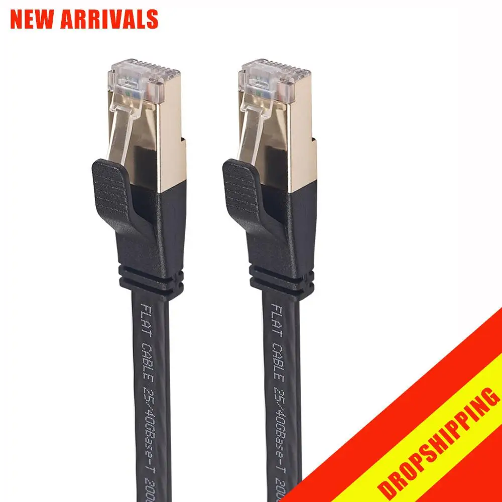 

C0855 Cat8 Ethernet Kabel Sftp 40Gbps Super Speed Kat 8 Netwerk Lan Patch Snoer Met Vergulde RJ45 Connector Voor router Modem