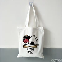 sushi set bags large capacity harajuku shopping bag canvas bag funny womens shoulder bags kawaii girls large capacity tote bag