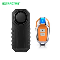 extractme bicycle alarm anti theft wireless vibration alarm remote control 113db wireless detector sensor for bike motorcycle