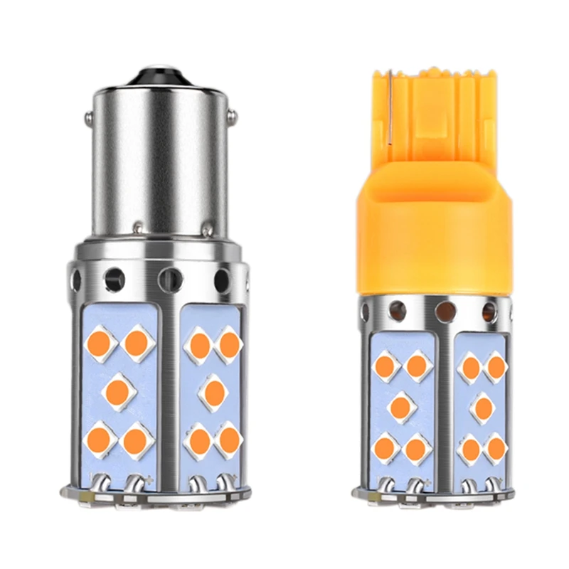 

2 шт., светодиодные лампы для указателей поворота автомобиля, 12 В, 24 В