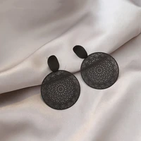 black circle pendant geometric earrings for women party jewelry accessories