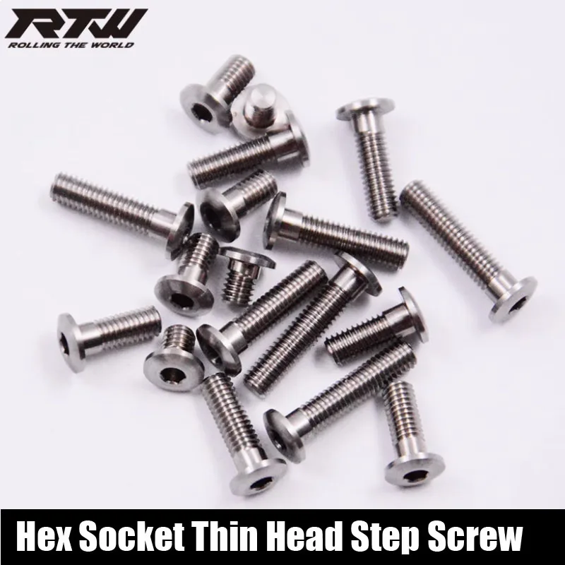 1 шт. M3 винты с шестигранной головкой из титанового сплава с шестигранной головкой, ступенчатый винт с плоской круглой резьбой, болт с гвоздями, полная длина
