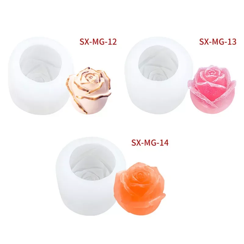 

2023NEW 3D Rose DIY Ice Maker Ice Cube Tray Multi Purpose Food Grade Silicone Pudding Ice Cream Mold for Whiskey Wine Kitchen To