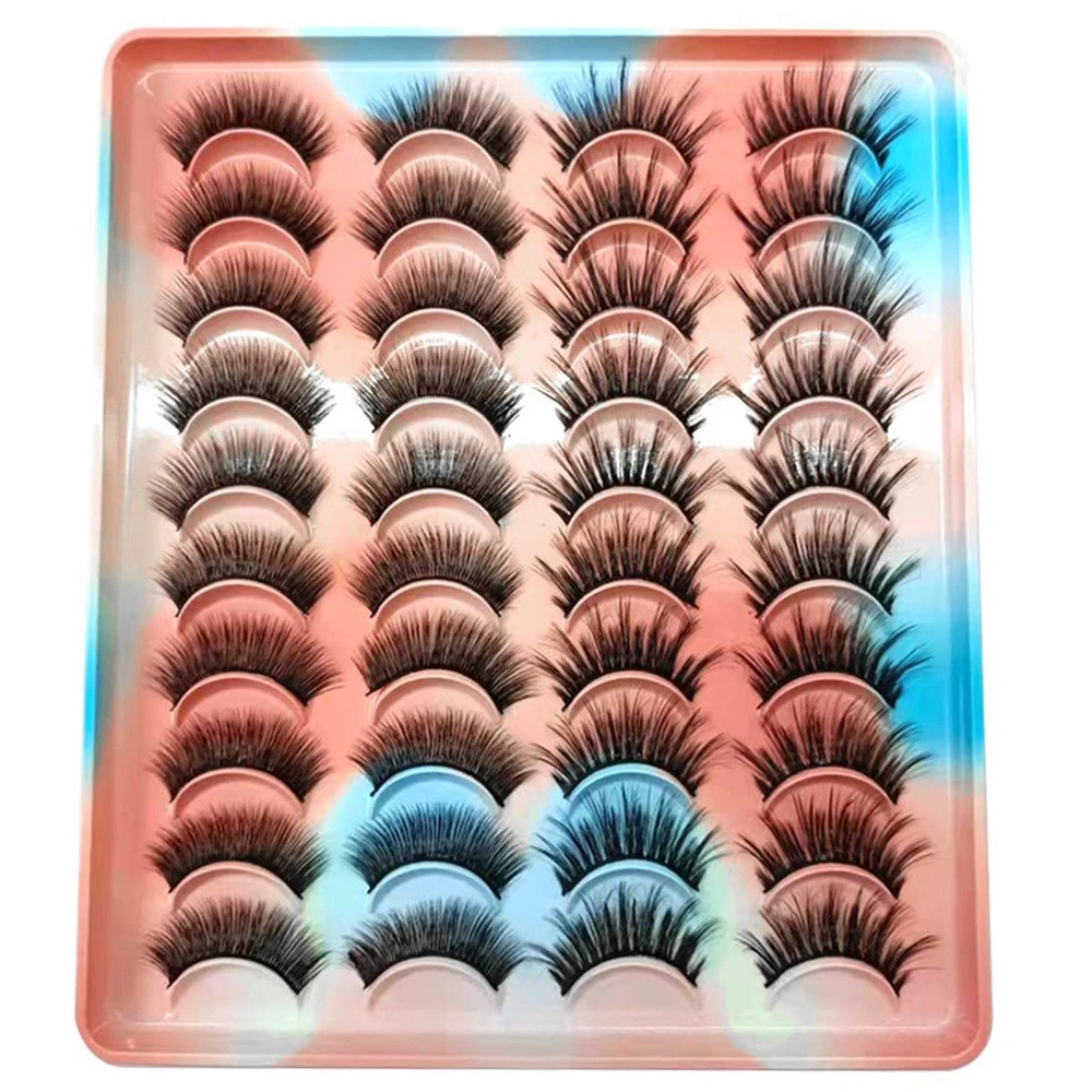 

1/20Pairs Fluffy Lashes 3D Mink Lashes Long Thick Natural False Eyelashes Wholesale Lashes Vendors Makeup Mink Eyelashes Wispy