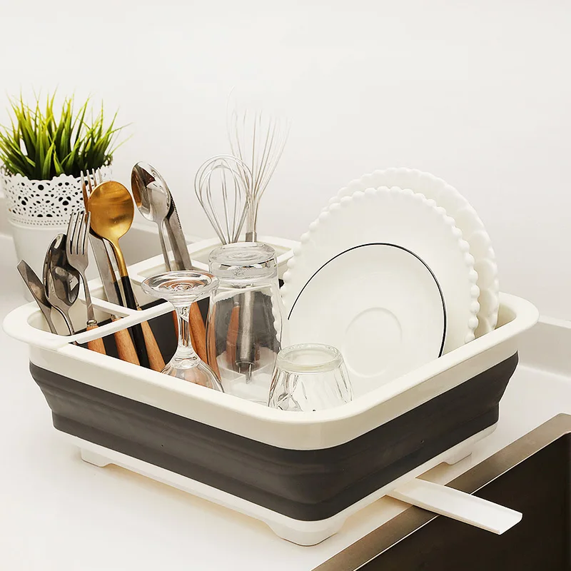 

Camping Car Opvouwbaar Servies Rack Draagbare Afdruiprek Tpr Spoelbak Ontwerp Geschikt Voor Eenvoudig Opslag In Campers En Cara