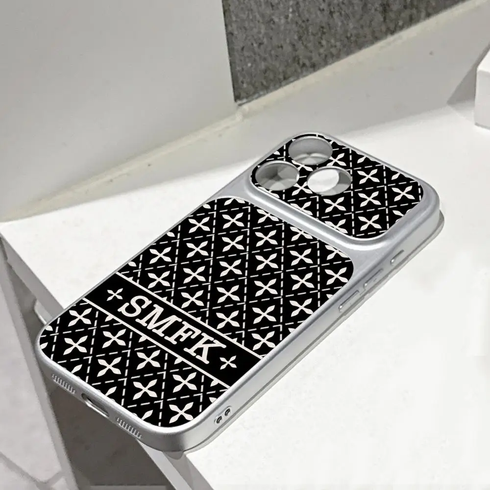 Модный чехол S-SMFK из гальванизированной серебристой овечьей кожи для iPhone 17, 16, 15, 14, 12, 17 Pro, 15, 16 Plus, 13, 11 Pro MAX (art.: 3920db66e6716) - 3920db66e6716