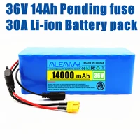 new 36v 10s4p 14000mah 18650 14ah with 30a fuse 36v lithium battery pack ebike electric scooter motor scooter m365 battery