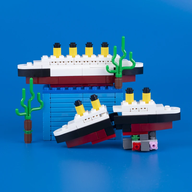 Модель корабля MOC Titanic строительные блоки наборы Sank RMS Круизная лодка пароход